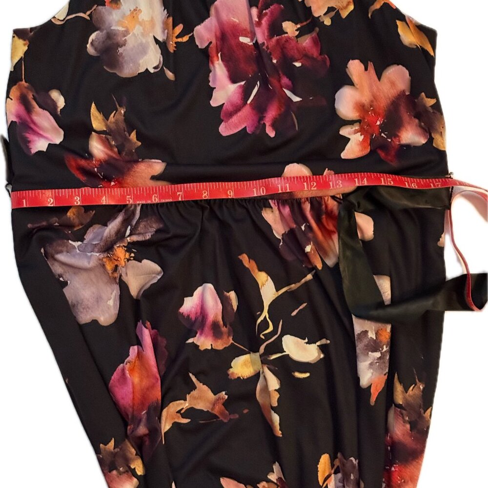 SLNY Floral Halter Maxi Dress | Size 12 | Sleeveless - Picture 8 of 9